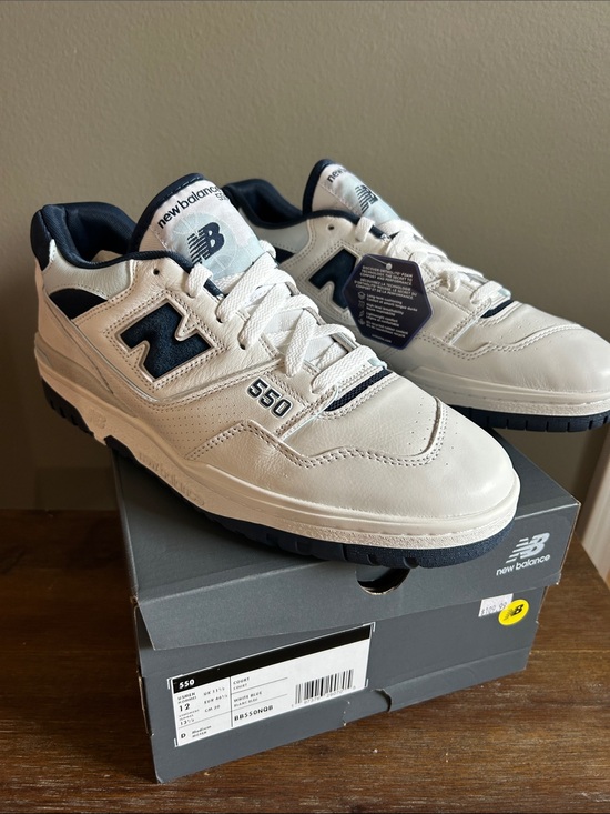 New Balance Other - Men’s New Balance 550 Sneakers in White and Navy- NWT